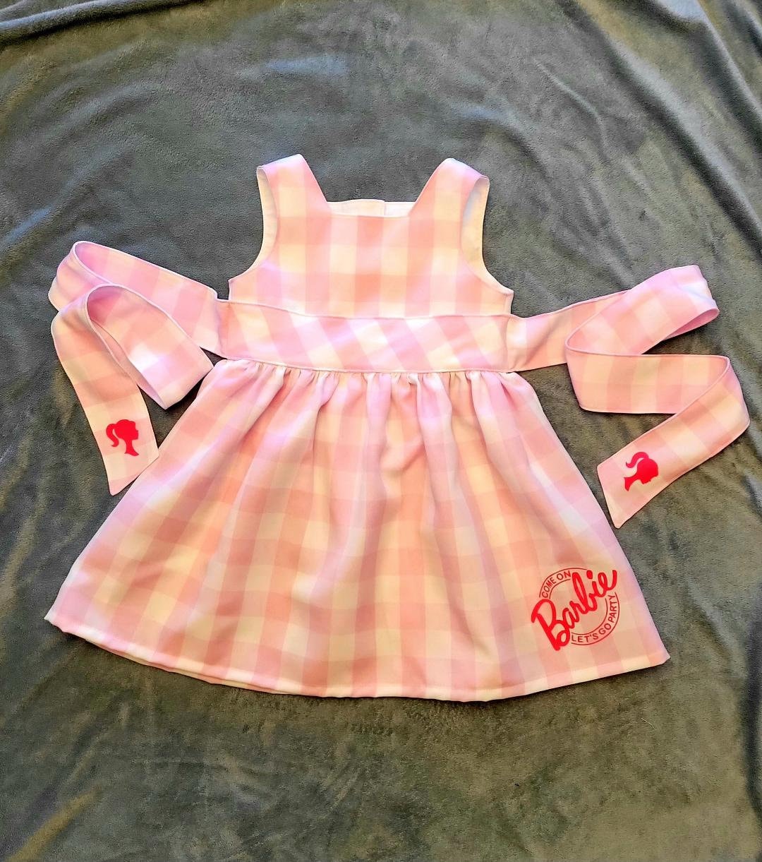 Barbie Movie Pink and White Dress - Etsy