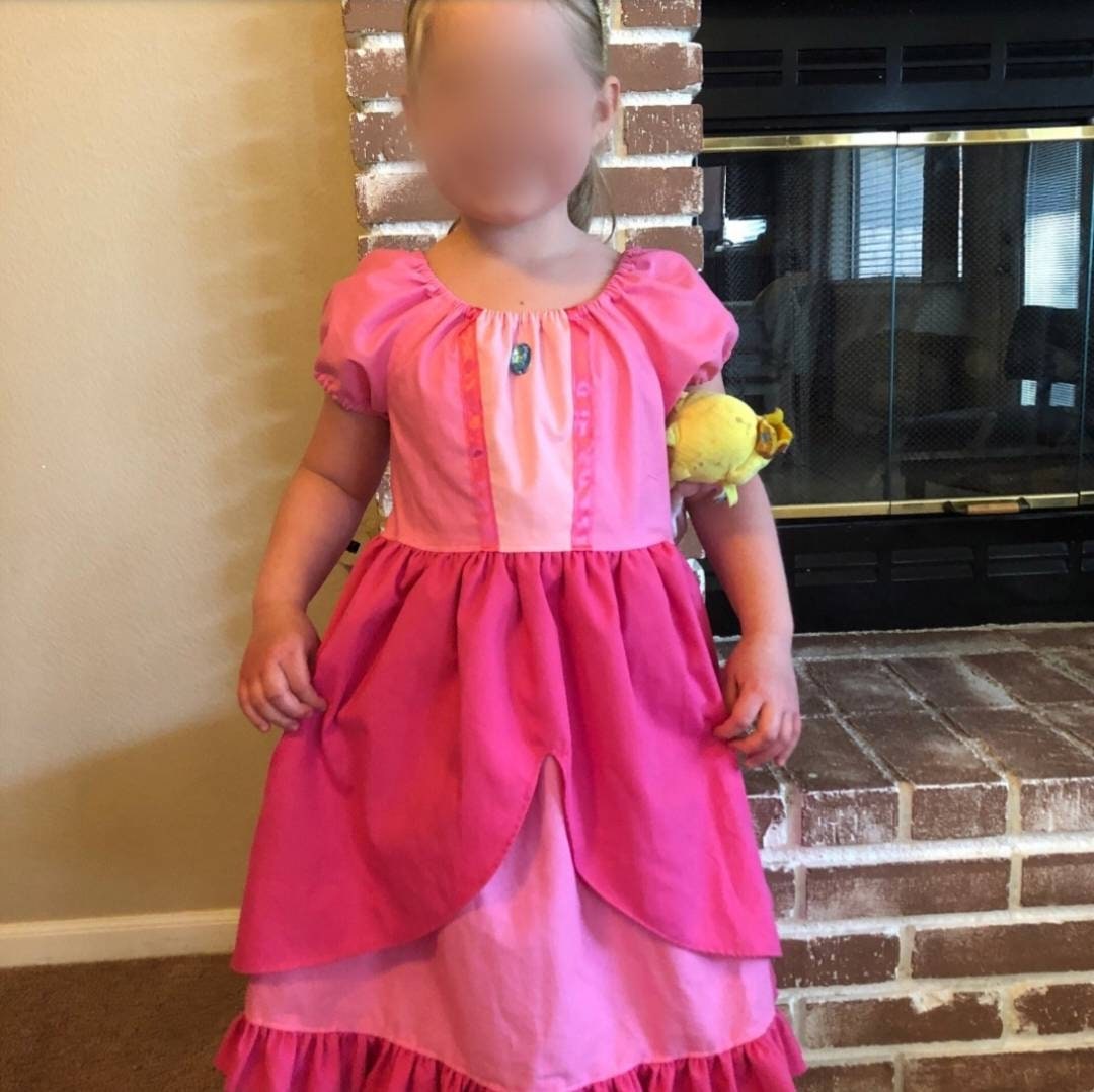 Princess Peach Inspired Washable Cotton Play Dress Costume - Etsy