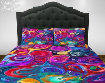 colorful bedding etsy