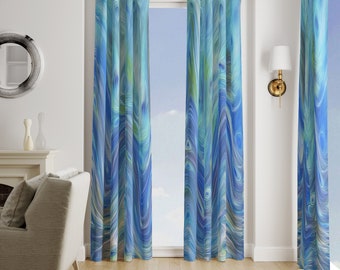 Peacock Curtains Etsy