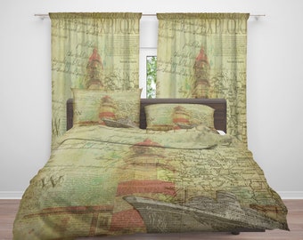 Lighthouse Bedding Etsy