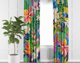Tropical Curtains Etsy