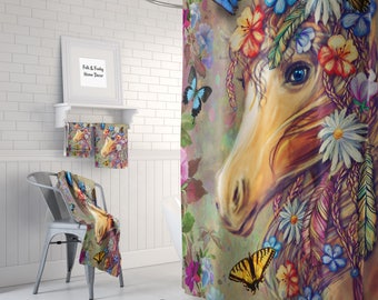 Boho Shower Curtain Optional Bath Bath Towels Mat Bathroom Etsy