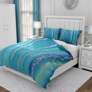 Ocean Marble Bedding Set