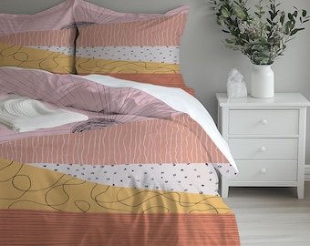 Sunset Abstract Microfiber Comforter and Duvet Cover Options