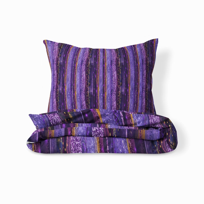 Purple Boho Bedding Lavender Comforter or Duvet Cover Set Etsy