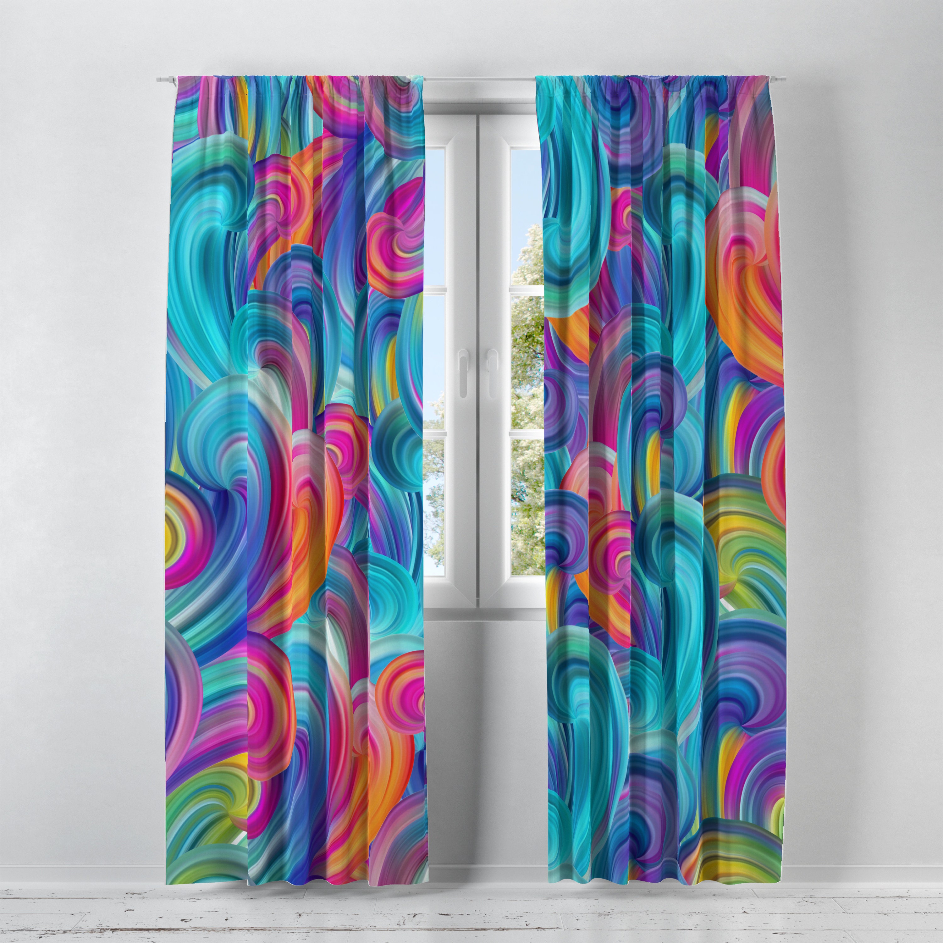 Olaa Boho Window Curtains Colorful Window Treatments ...