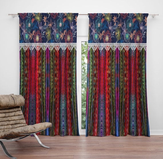Bohemian Gypsy Design Window Curtains Curtains & Window Treatments Home