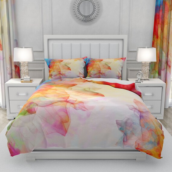 Watercolor Comforter Set Boho Gypsy Bedding Comforter Sets Etsy
