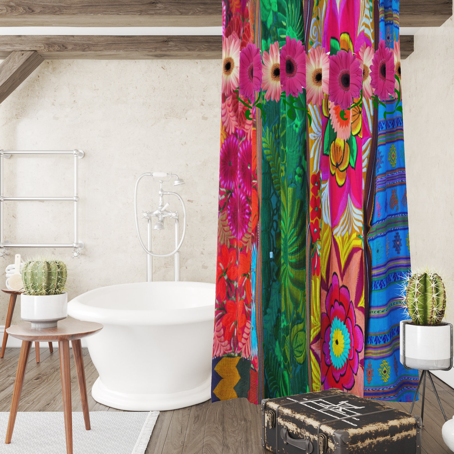 Funky Hippie Shower Curtain Towels and Bath Mat Options Etsy