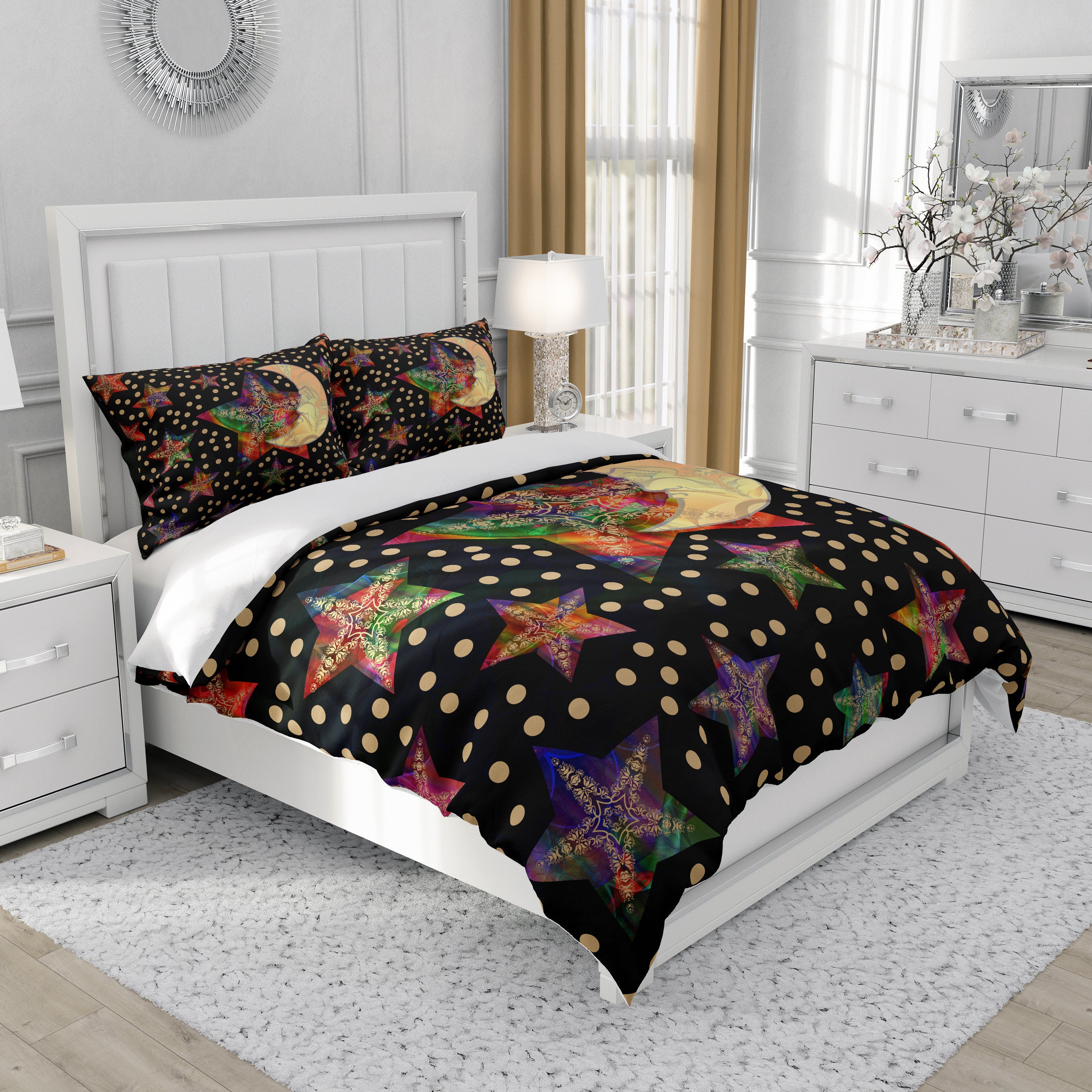 Celestial Boho Comforter Duvet Cover Pillow Shams Etsy