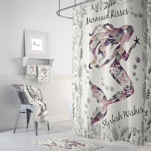 Vintage Wash Mermaid Shower Curtain