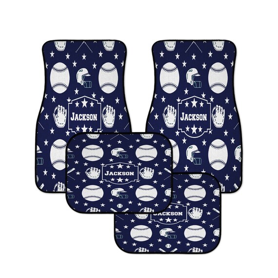 Baseball Theme Car Mats Custom Personalized Car Floor Mats Etsy