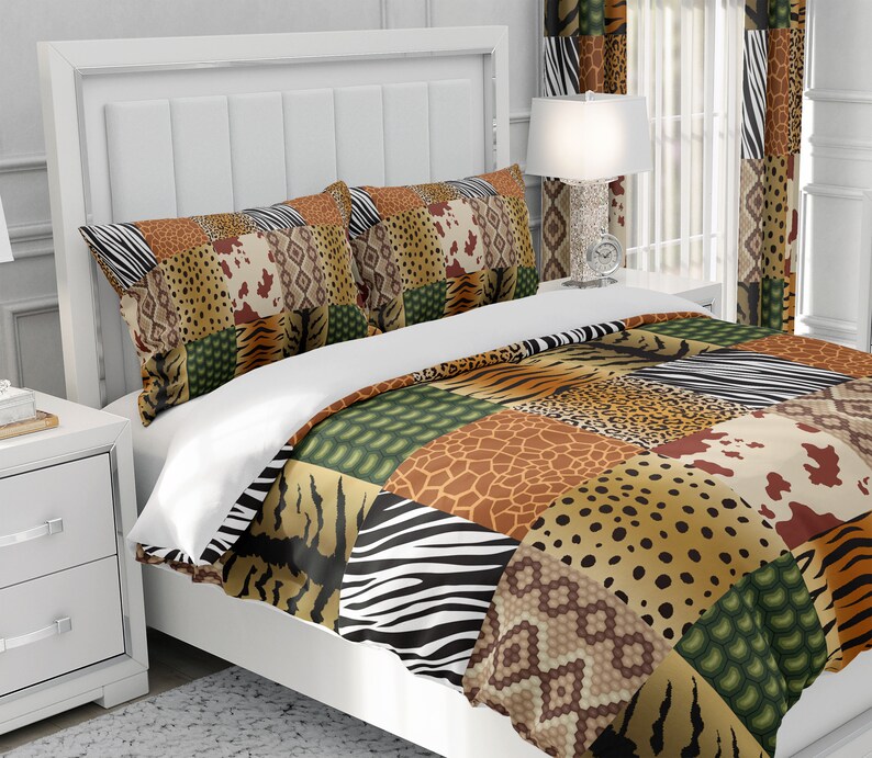 Boho Safari Bedding Set Comforter or Duvet Cover Etsy