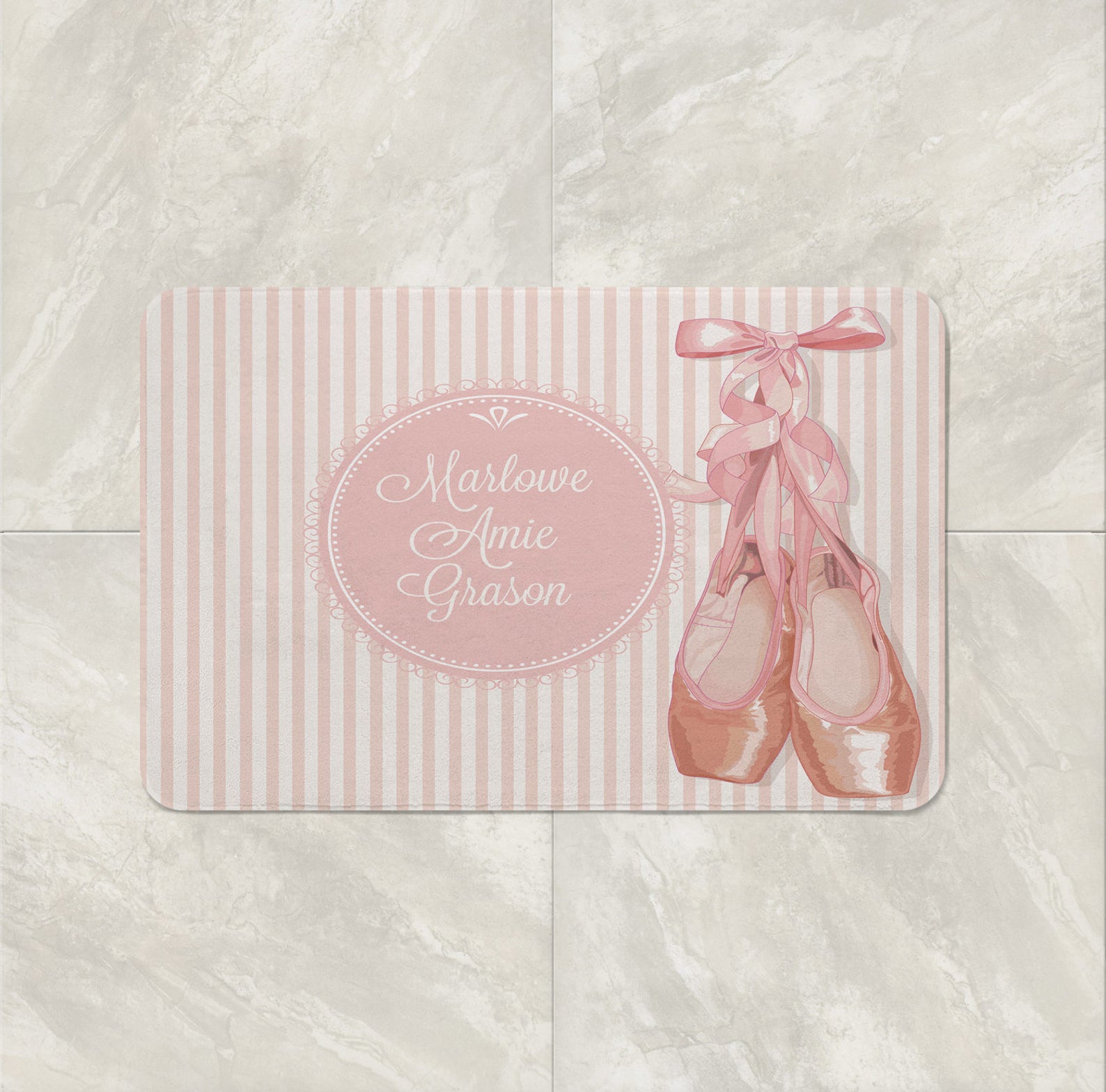 personalized ballet theme shower curtain optional bath mat/towels set