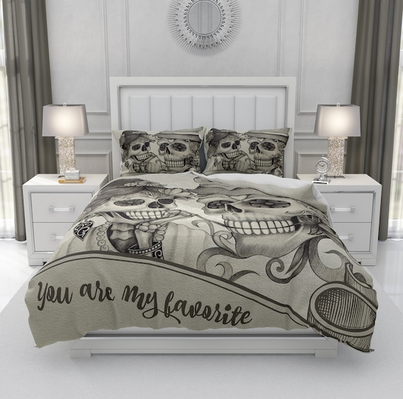 sugar skull bedding set