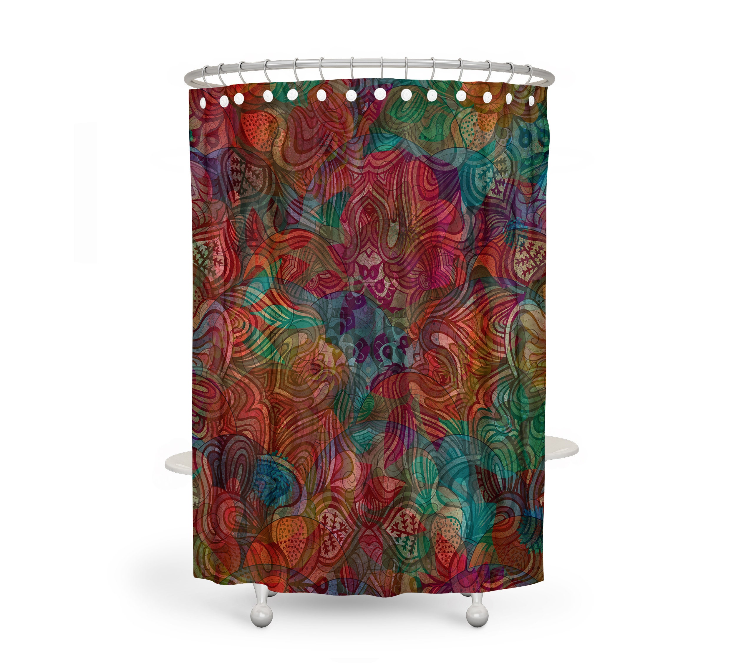 Boho Shower Curtain Optional Bath Bath Towels Mat Bathroom Etsy