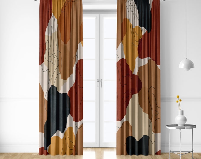 Modern Abstract Window Curtains