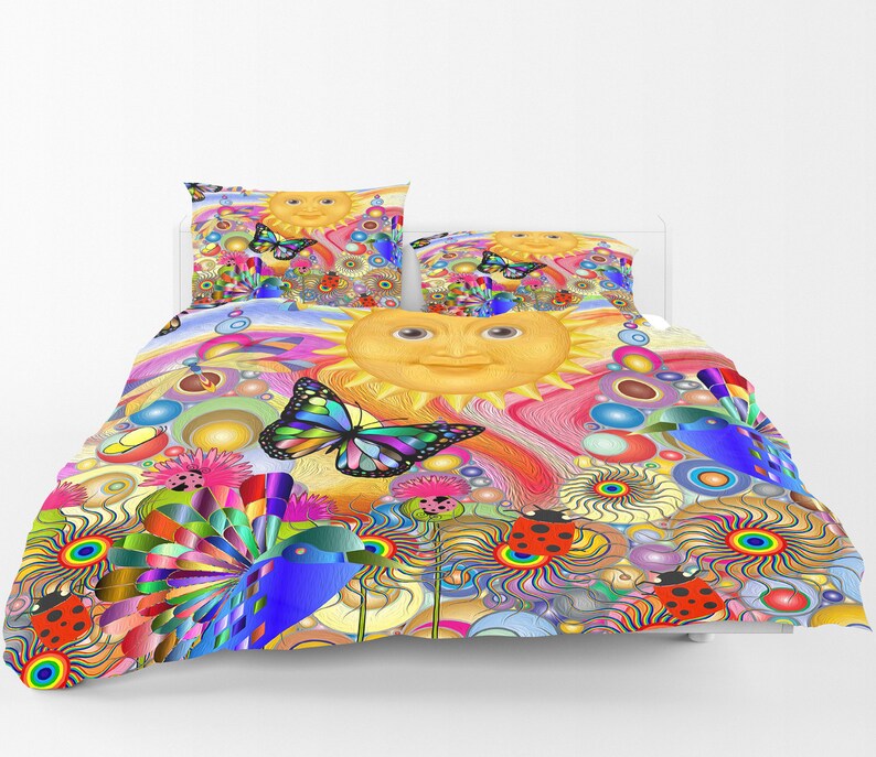 Sunshine Hippie Comforter Duvet Cover Pillow Shams Etsy