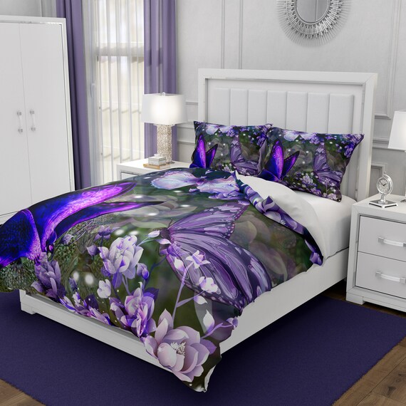 purple butterfly comforter