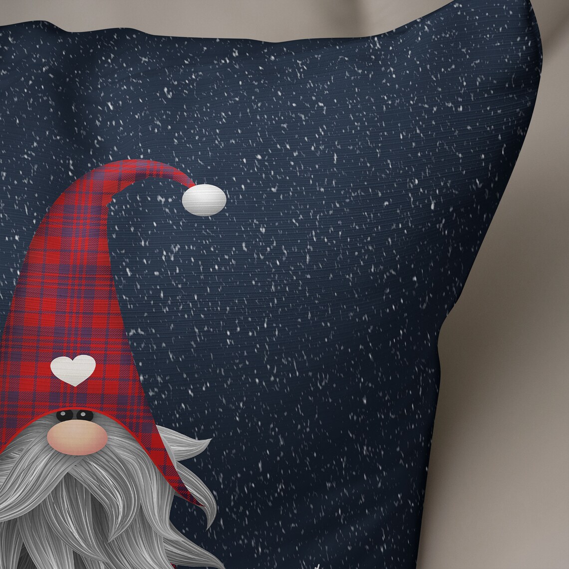 Christmas Gnome Throw Pillow Etsy
