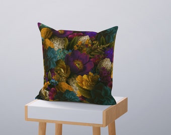 Romantic Floral Throw Pillow