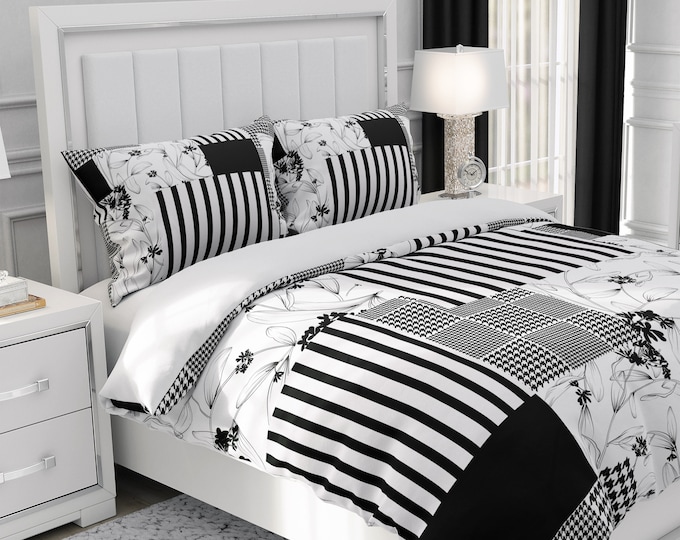 Black and White Bedding Comforter or Duvet Cover