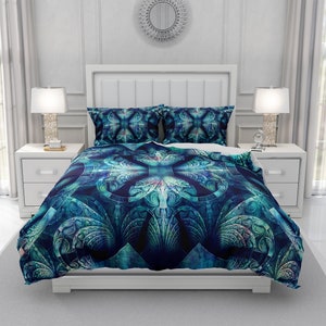 Bohemian Blues Comforter, Duvet Cover, Pillow Shams