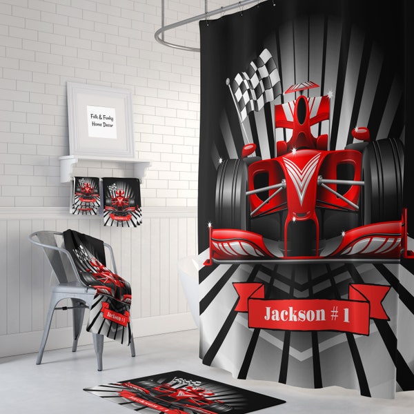 Nascar Shower Curtain Etsy