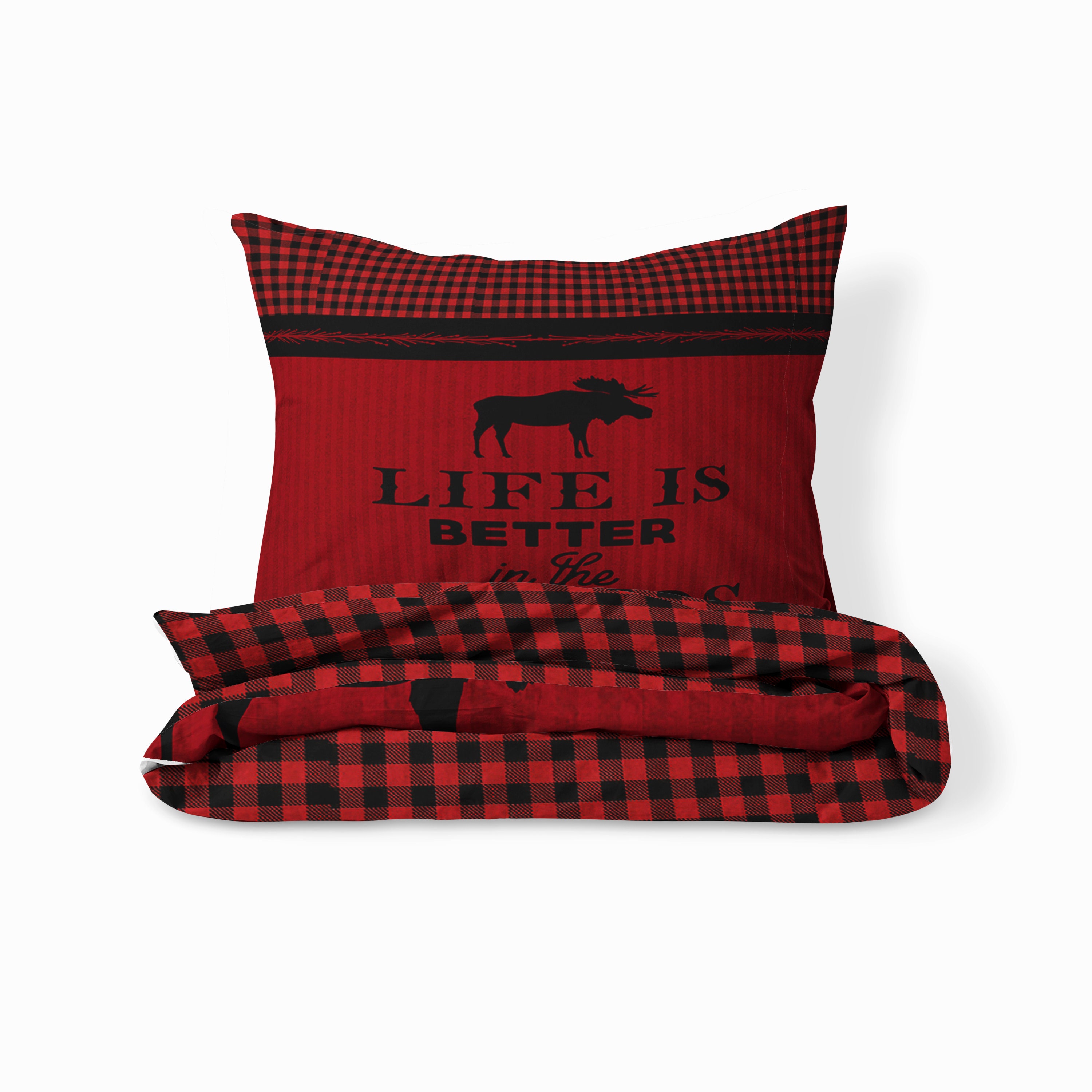 Rustic Moose Comforter Duvet Cover Pillow Shams Etsy Canada