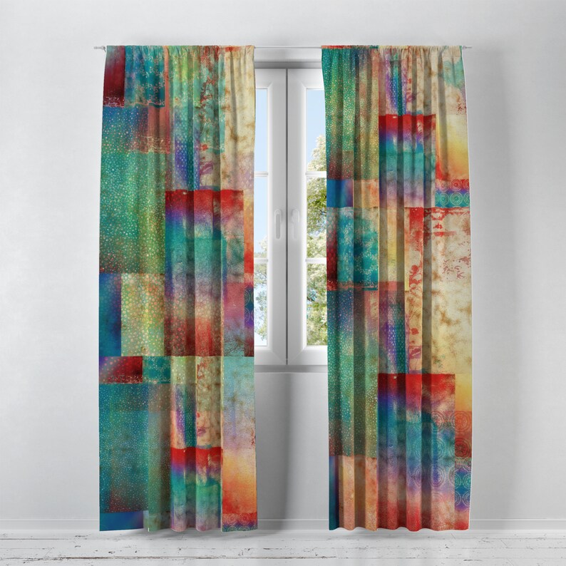Boho Chic Window Curtains Gypsy Sundown Blackout Curtains or | Etsy