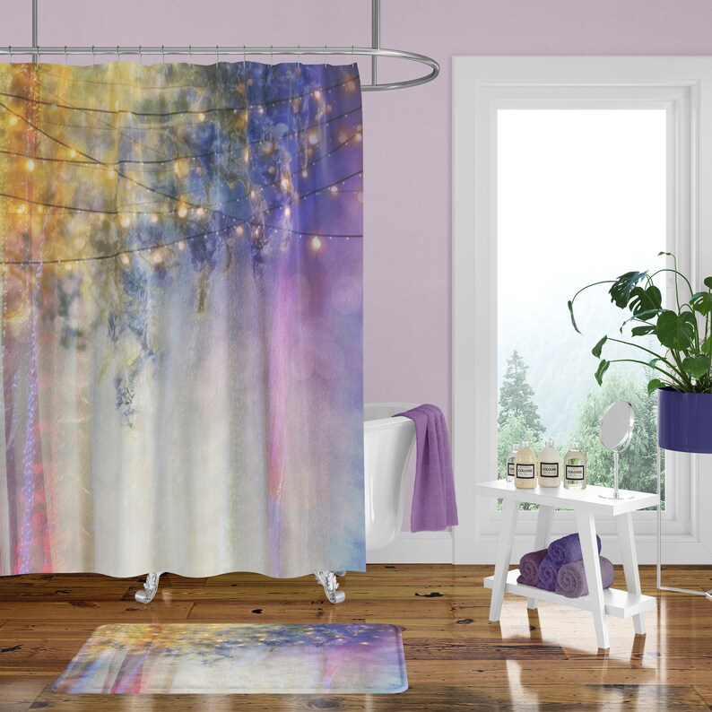 Boho Lavender Nights Shower Curtain Etsy