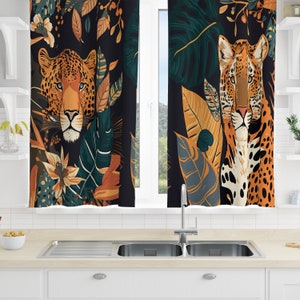 Tiger Window Curtains Custom Sizes Available