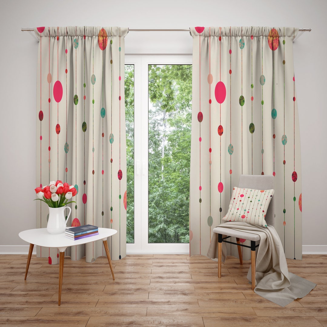 Cortinas para ventanas, estilo moderno de mediados de siglo, opacas o  transparentes, con juego de cojines de lino sintético  México