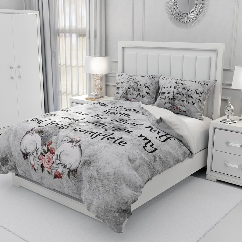 Inspirational Quote Comforter or Duvet Cover Skull Bedding Etsy