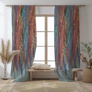 Wispy Dreams Window Curtains Boho Chic Window Treatments image 1