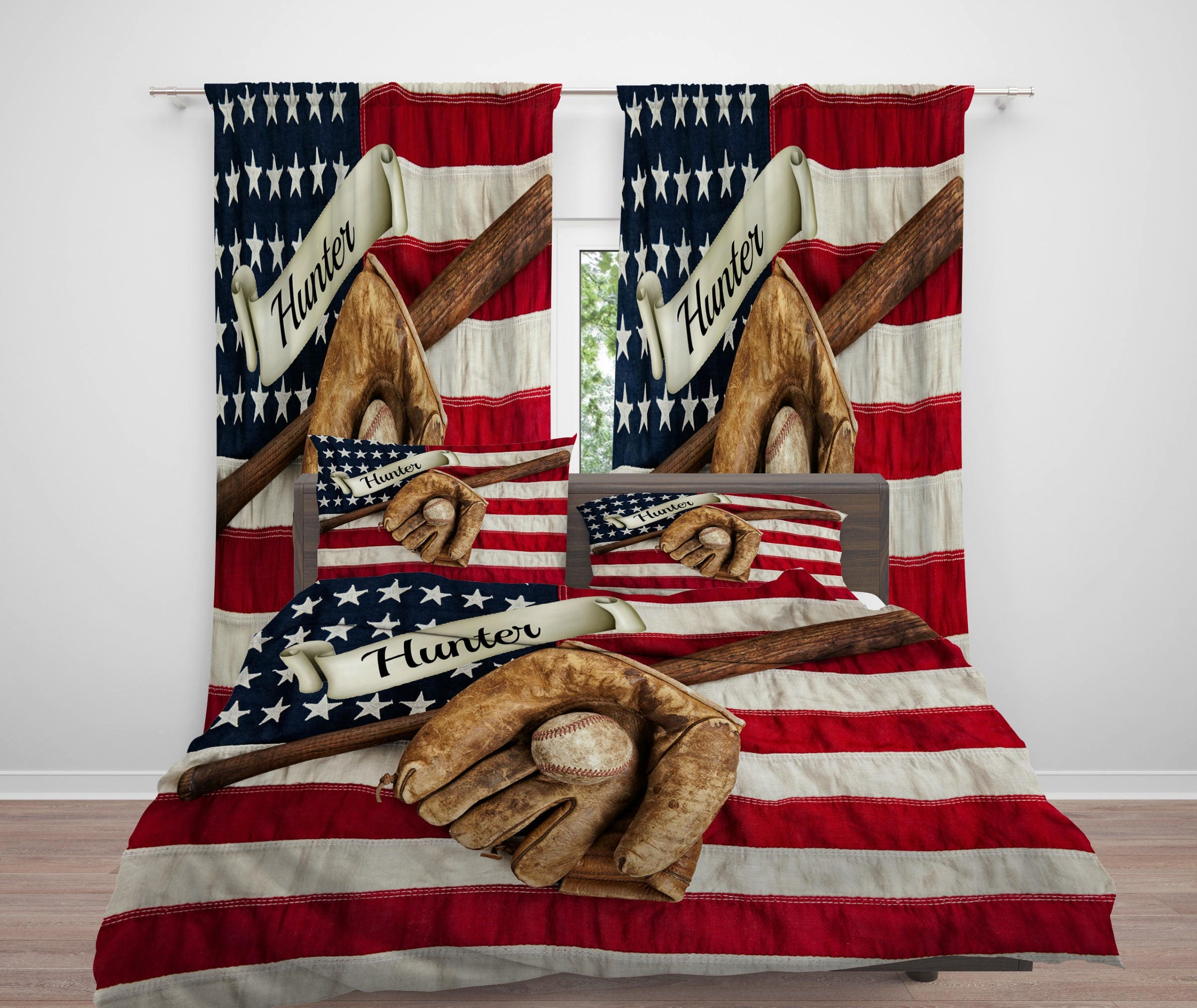 baseball bedding custom personalized duvet cover or comforter