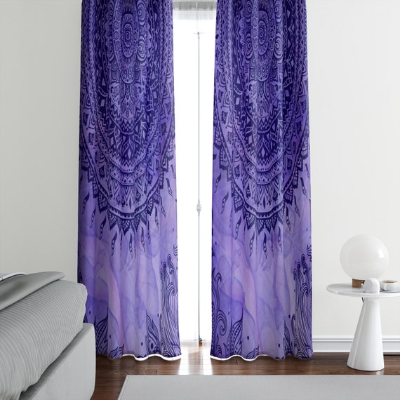 purple curtains