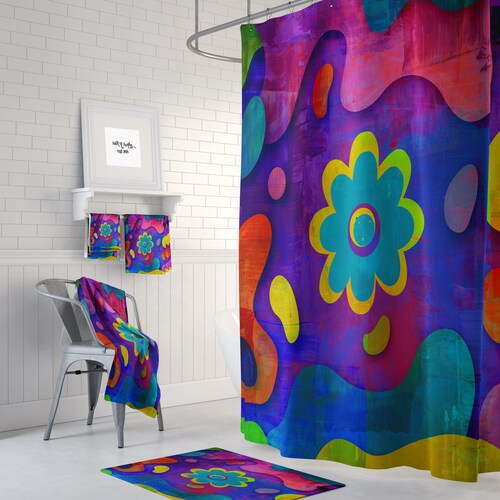 Boho Hippie Shower Curtain Etsy
