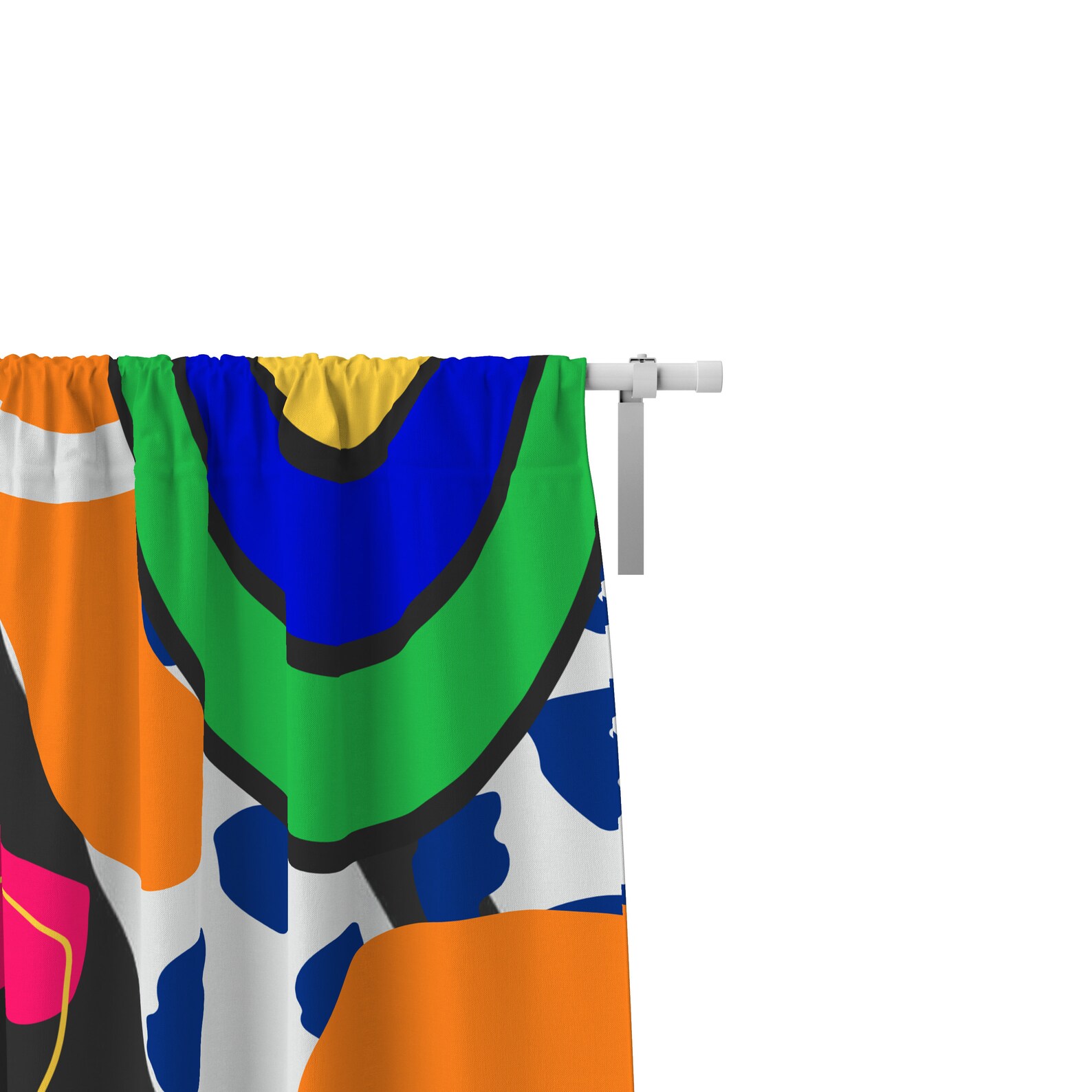 Colorful Abstract Window Curtains Etsy