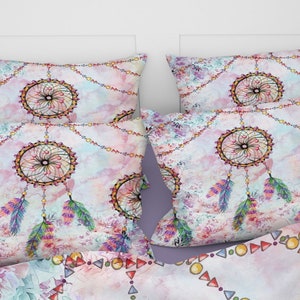 Feather Dream Catcher Boho Duvet Cover Bedding Set main image 1