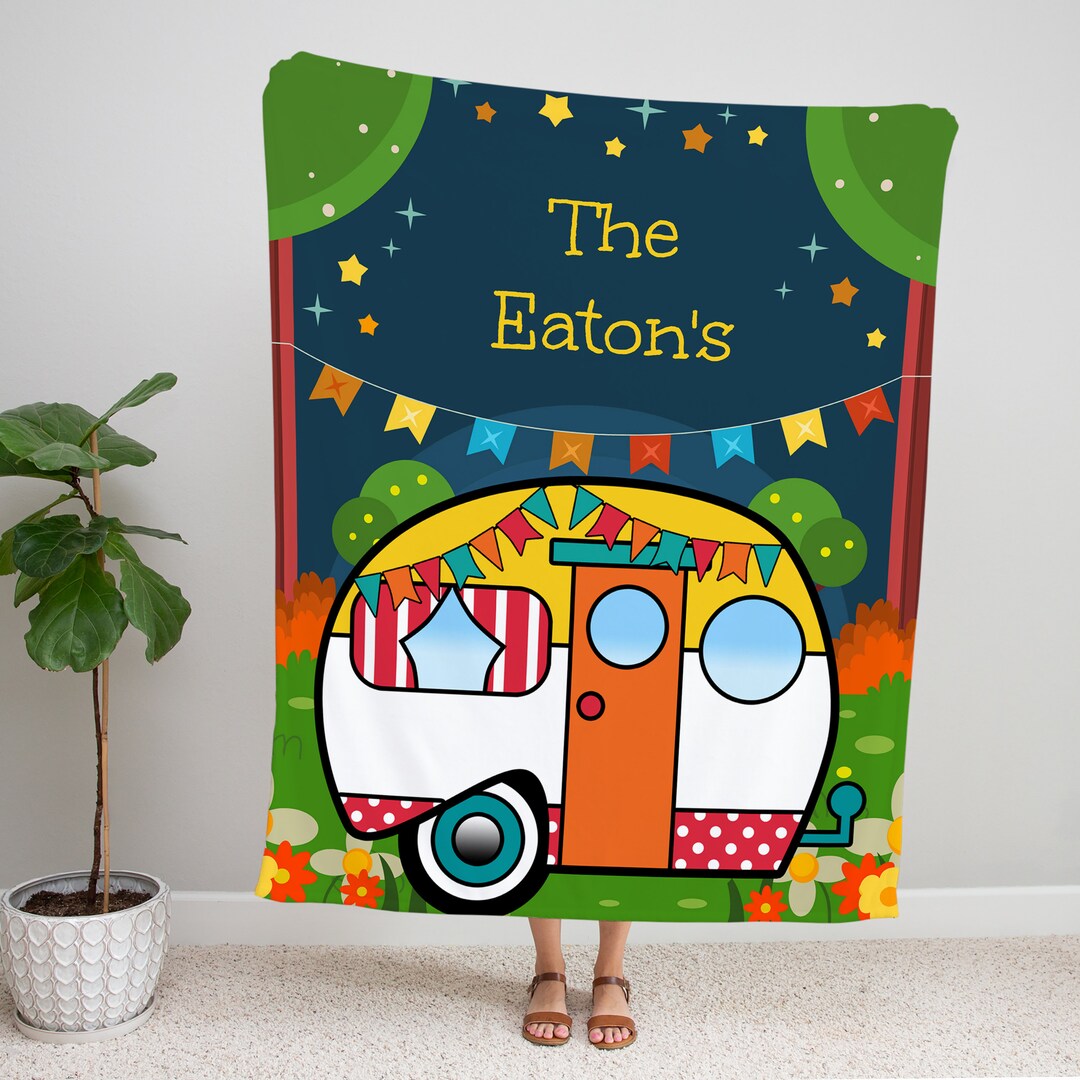 Personalized Camper Blanket Etsy
