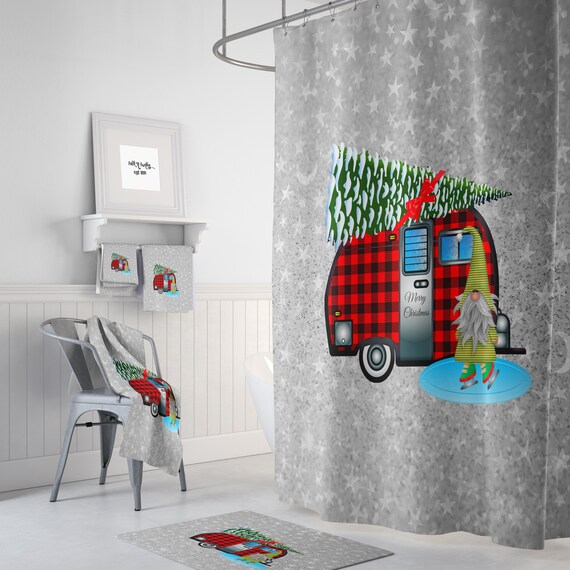 Christmas Camper Shower Curtain Etsy