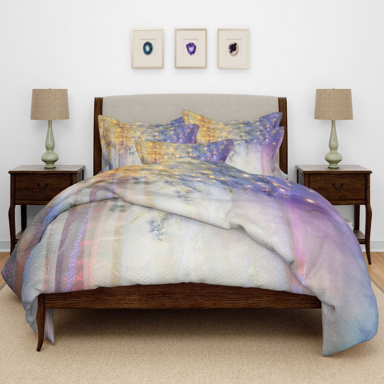 Lavender Nights Comforter Duvet Cover Pillow Shams Etsy