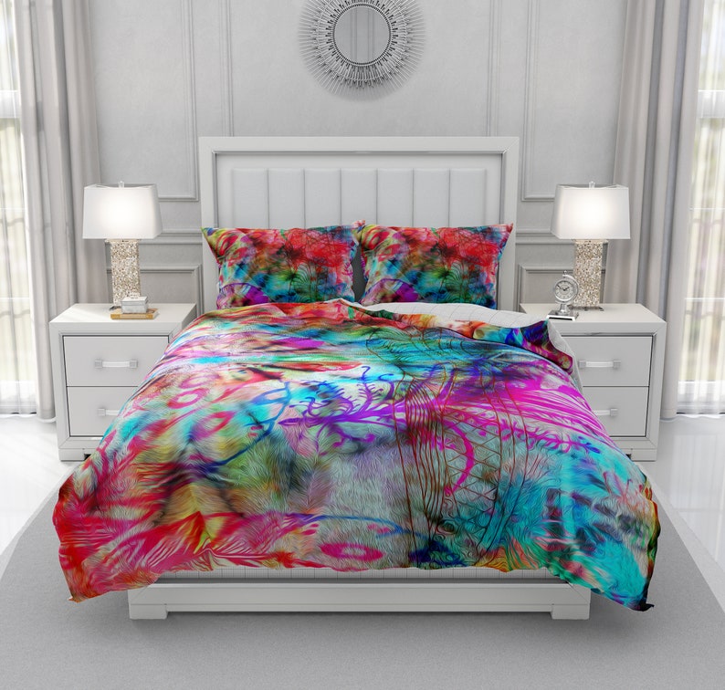 Abstract Tie Dye Comforter Duvet Cover Pillow Shams Etsy