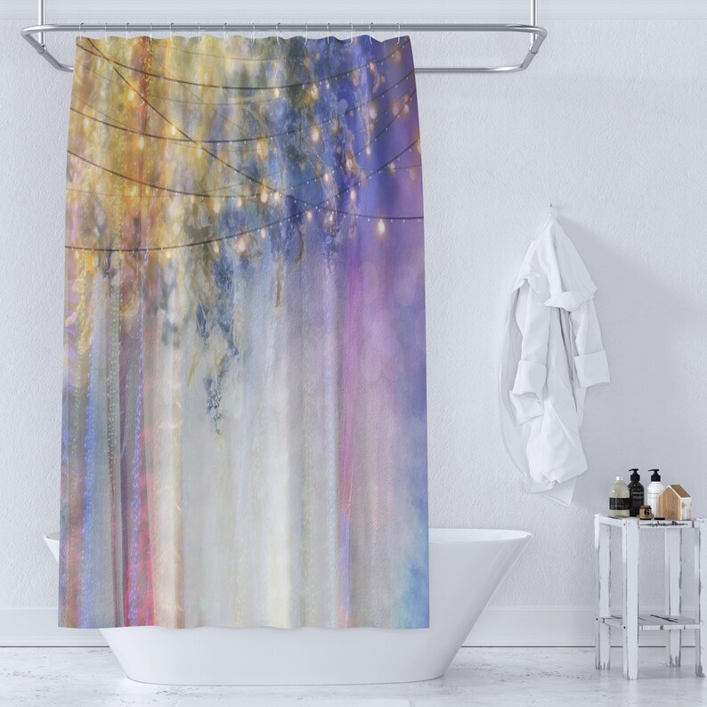 Boho Lavender Nights Shower Curtain Etsy