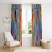 Boho Chic Window Curtains Hippie Swirls 