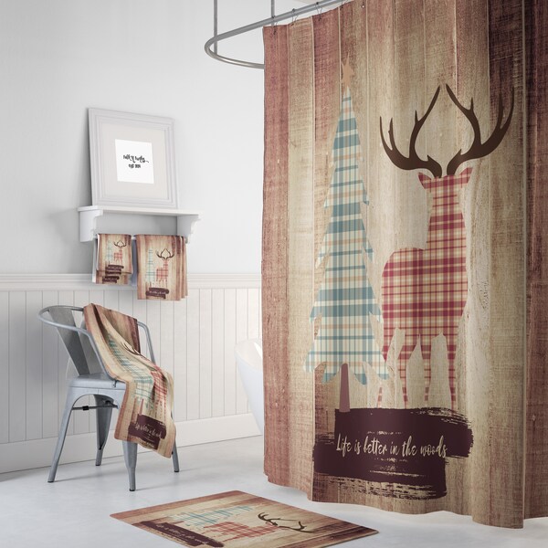 Deer Shower Curtain Etsy