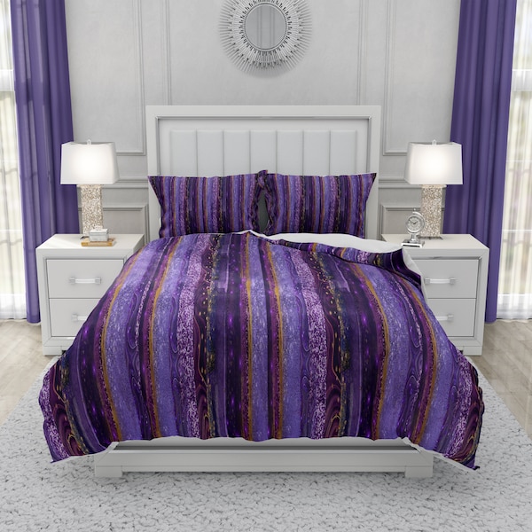 Purple Duvet Set Etsy
