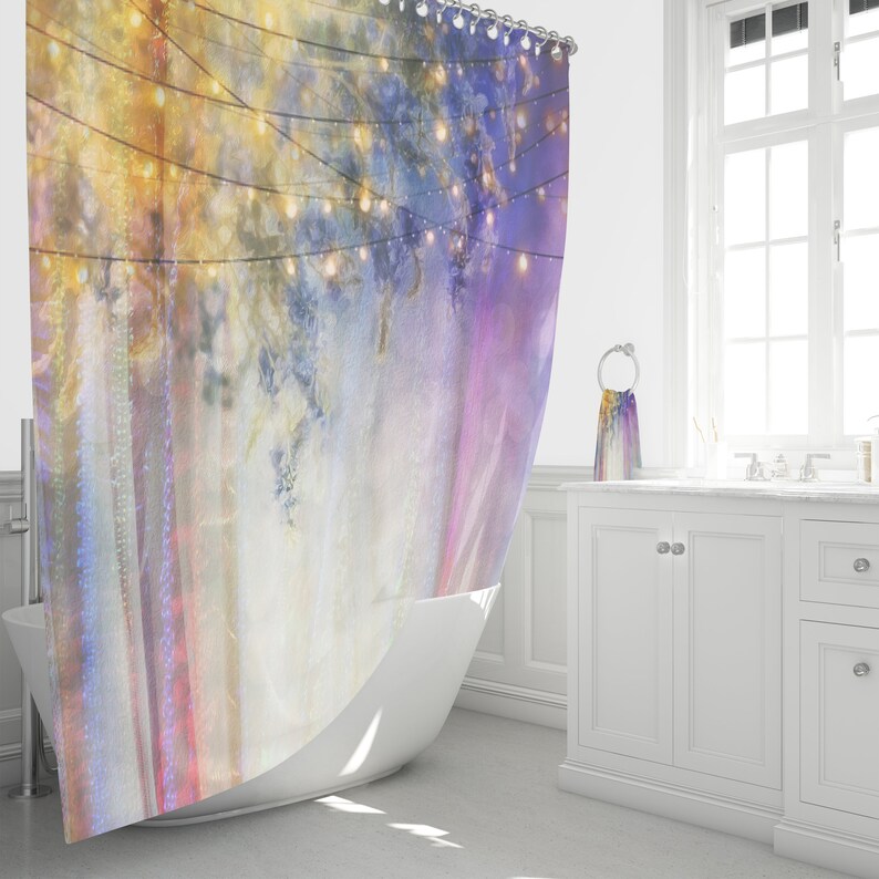 Boho Lavender Nights Shower Curtain Etsy